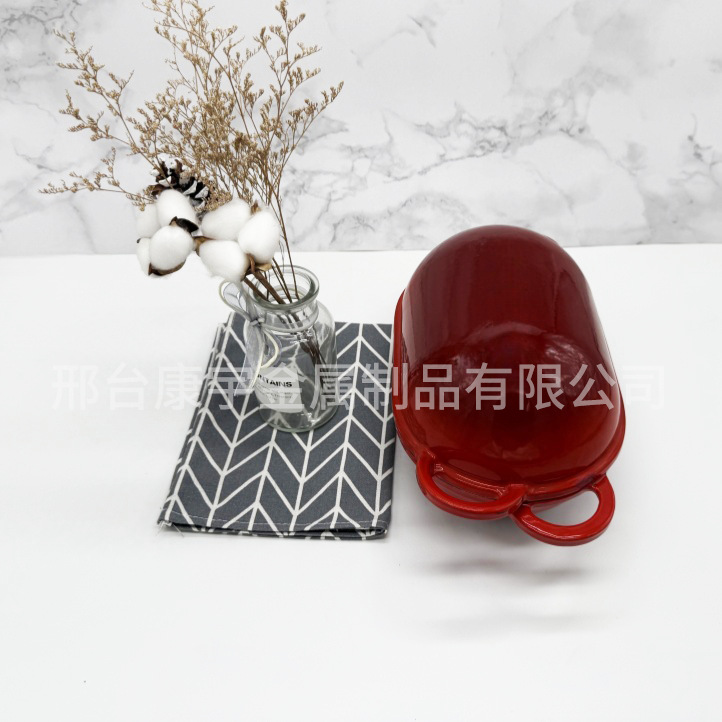Export Cast Iron Enamel Oval-Shaped Baking Pot Stew Pot Oven Non-Stick Pan Electric and Gas Compatible Manufacturer Wholesale