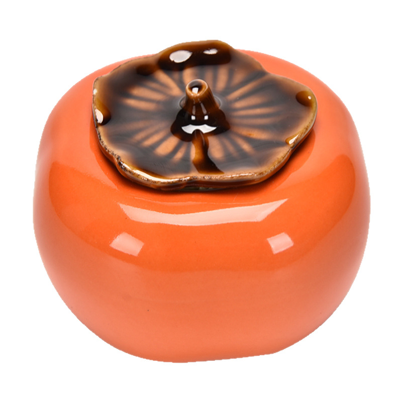 Persimmon Tea Cans Candy Cans Persimmon Ruyi Ceramic Sealed Cans Gift Set Wedding Creative Gifts Small Ornaments