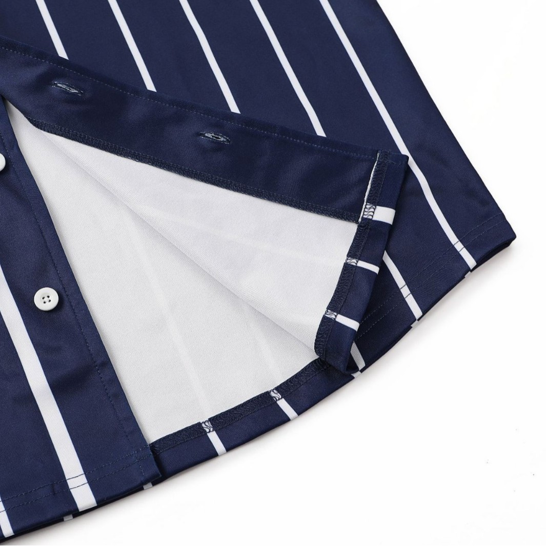 Foreign Trade Cross-Border Sublimation Digital Printing Summer Short-Sleeved Baseball Shirts with Pictures and Samples Printed with Customized Logo