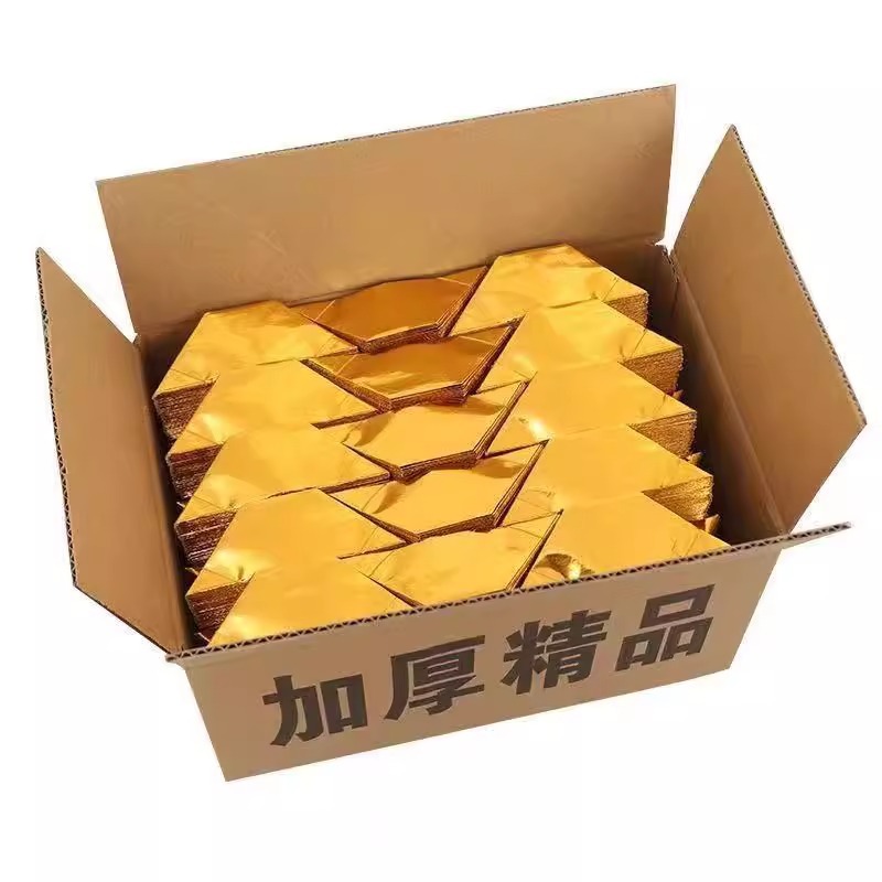 Manufacturer Wholesale Thickeneded Corner Ingot Semi-Finished Products 1000 Sacrificial Gold Paper Tin Foil Gold Foil
