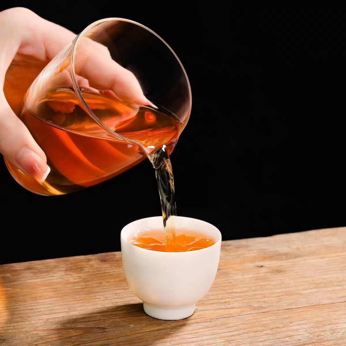 Transparent High Borosilicate Glass Fair Cup Thickened Japanese Style Household Tea Set Small Cups Divided Tea Fair Cup