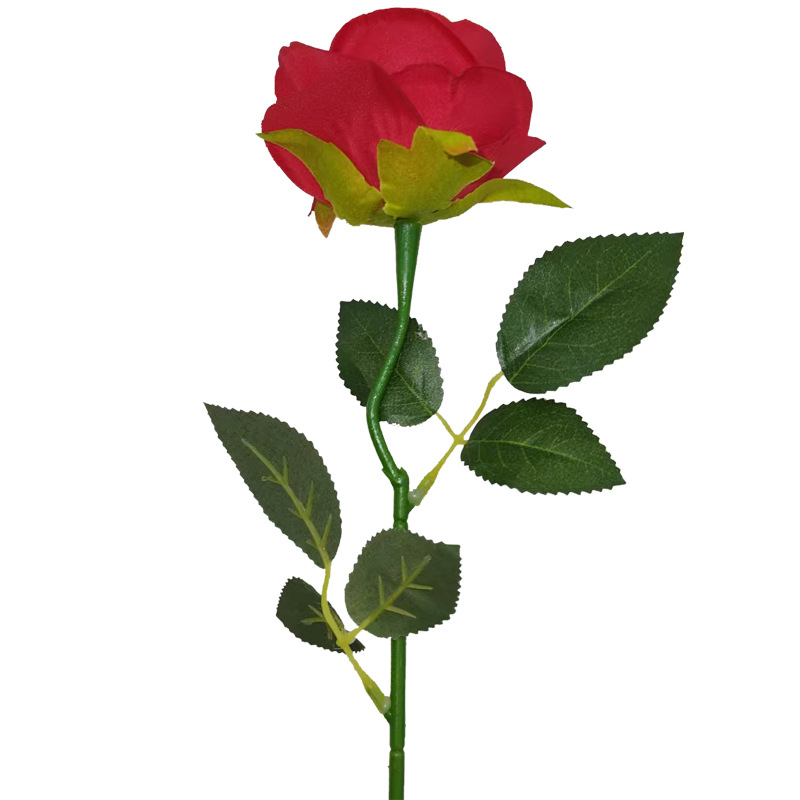 Ice Blue Artificial Rose Single European-Style Elbow Artificial Flower High-End Indoor Decoration Wedding Bouquet