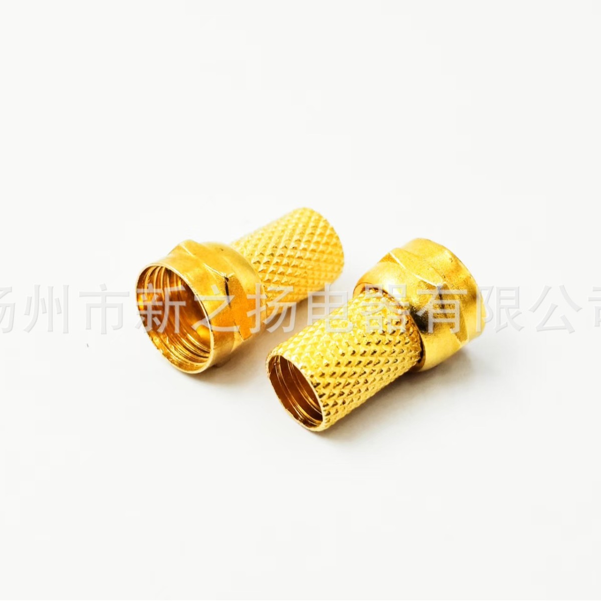 Factory Direct Supply Cable Tv Connector 75-5 Inch Gold-Plated Threaded Self-Tightening F Head Zinc Alloy Gold-Plated F Head