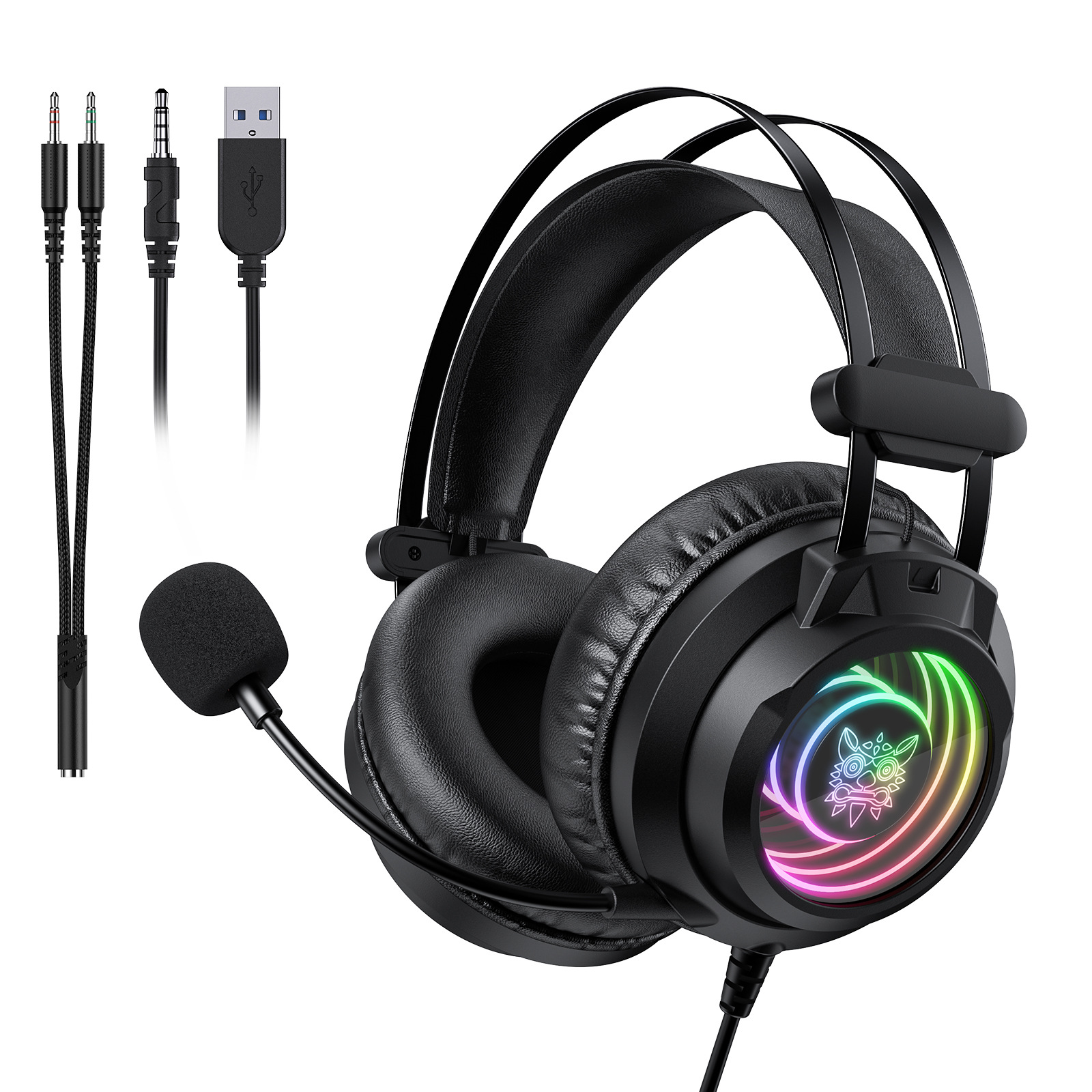 ONIKUMA X80 E-sports Headset Wired 7.1 Sound Gaming Headset Desktop Computer Wired Headset