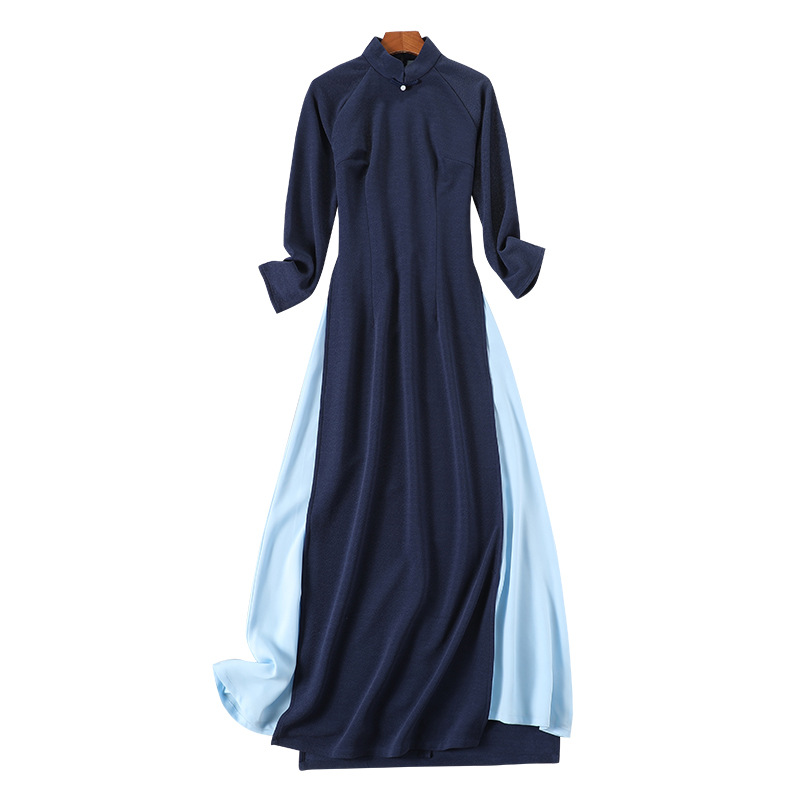 Tea Clothing 2021 Women's Retro Zen Art Tea Clothing Improved Cheongsam Fairy Dress Audie Thick Dress for Women