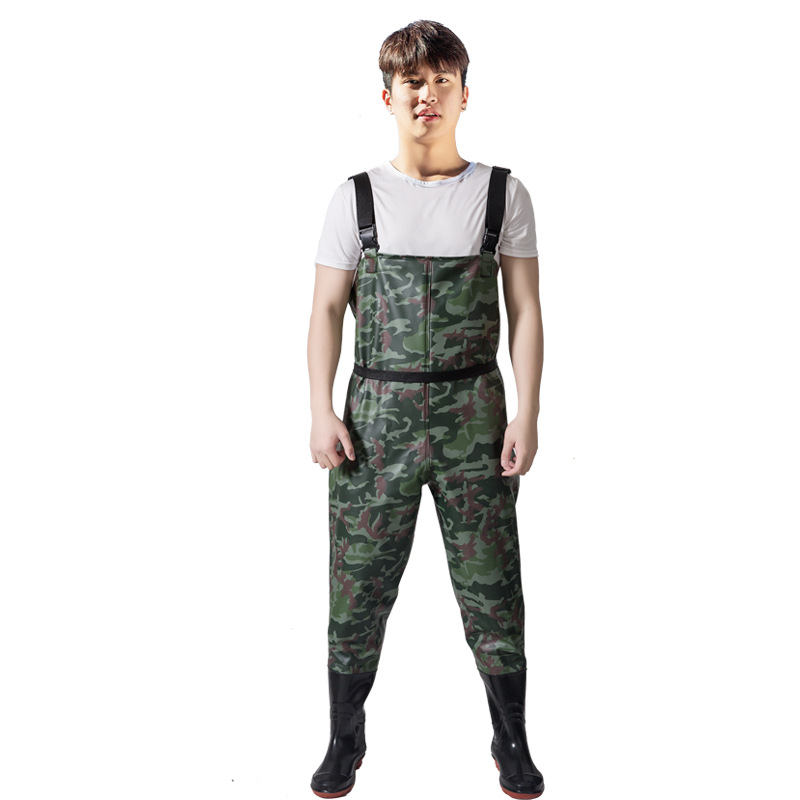 One-piece delivery full body water pants full chest thickened fishing clothes one-piece fishing fishing fishing water pants wholesale