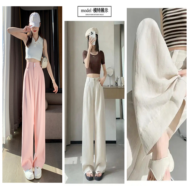 In-Stock Tencel Linen Herringbone Silk-Linen Pants Twill Fabric Colorful Trouser Fabric Wholesale