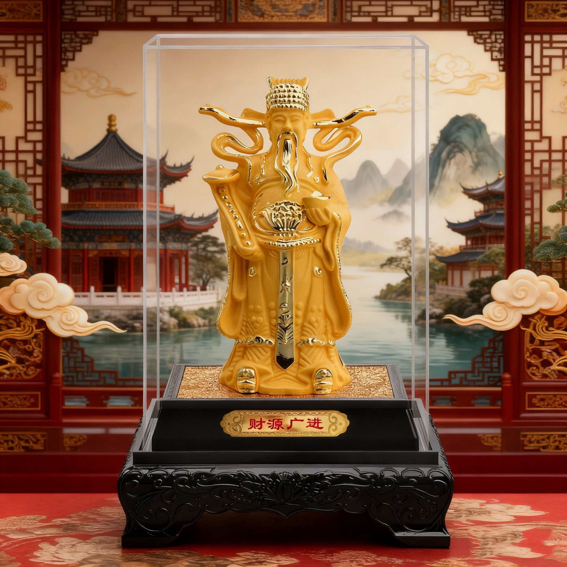 Классические горячие продажи, орнаменты бога богатства из бархатного золота, подарки для мероприятий страховых компаний