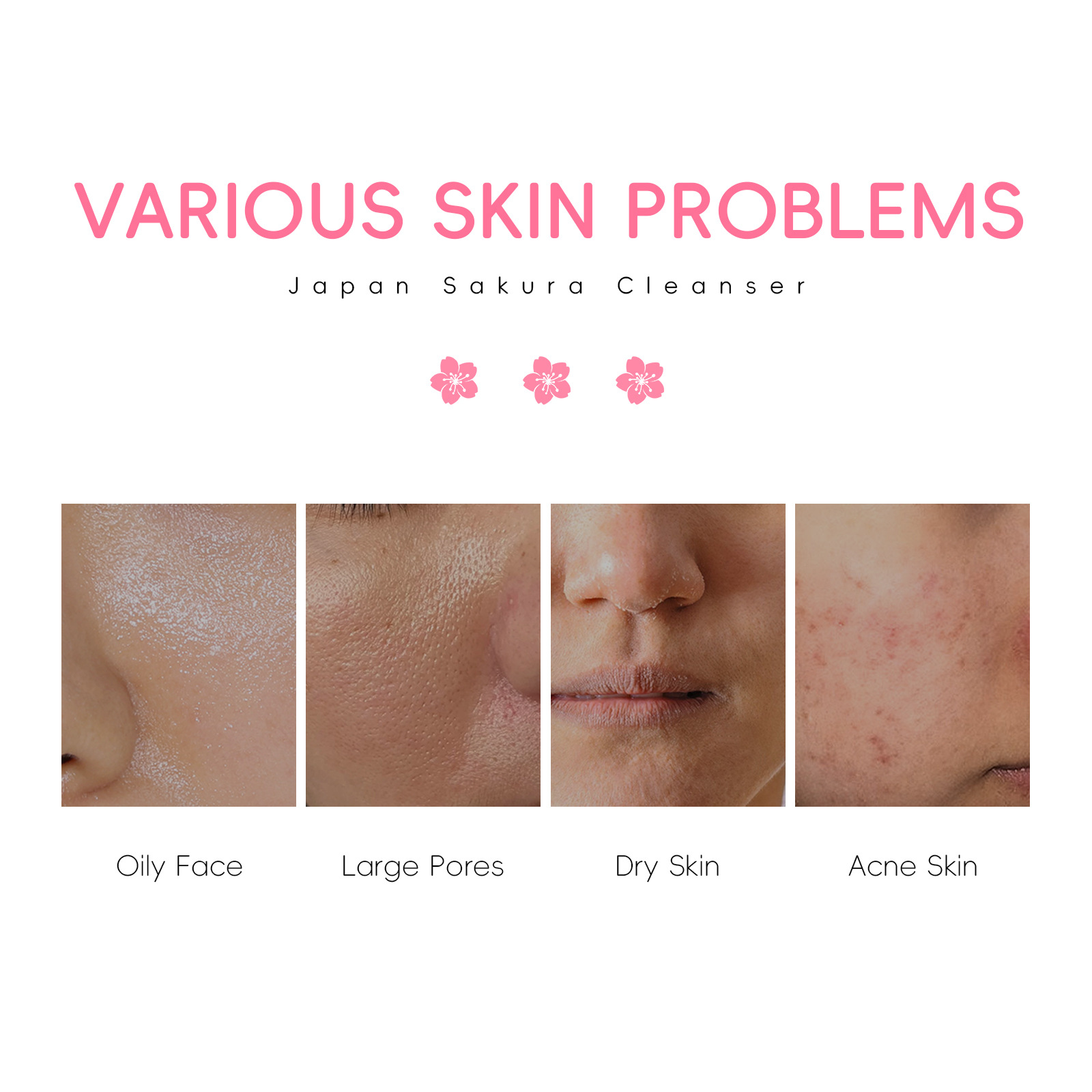 Foreign Version of Laiko Japanese Cherry Blossom Facial Cleanser 50g Hydrating Facial Cleanser Moisturizing Skin Care Cross-Border Export Facial Cleanser