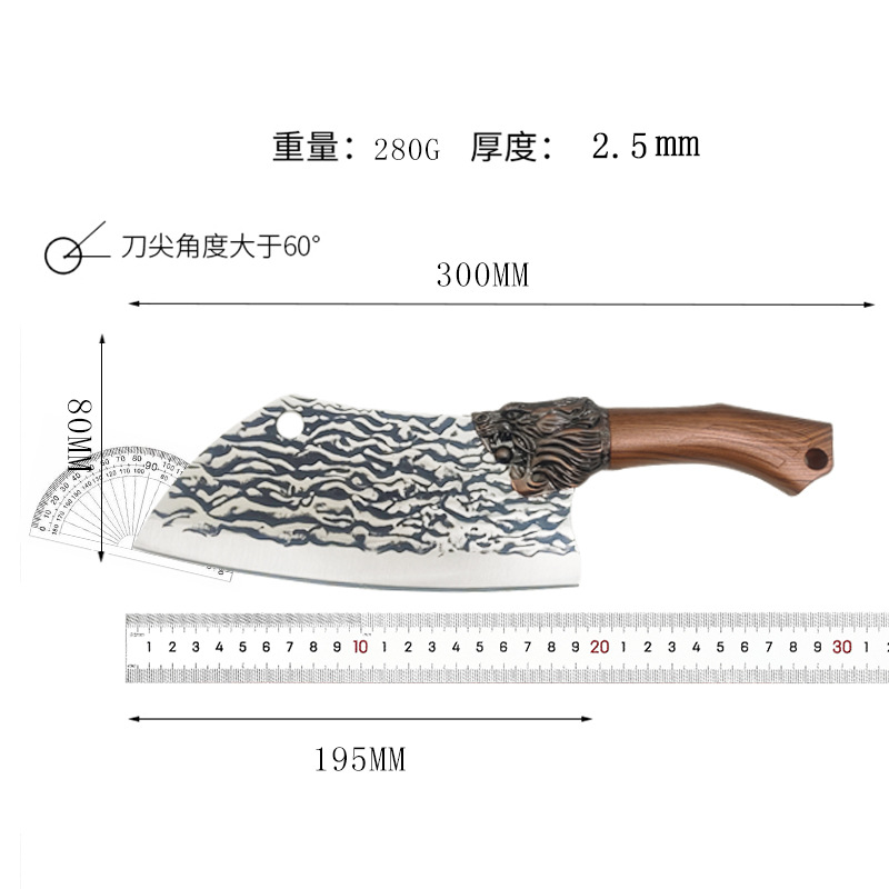 Longquan kitchen knife household kitchen knife chef special knife kitchen super fast sharp kitchen knife meat cutting forging slicing knife