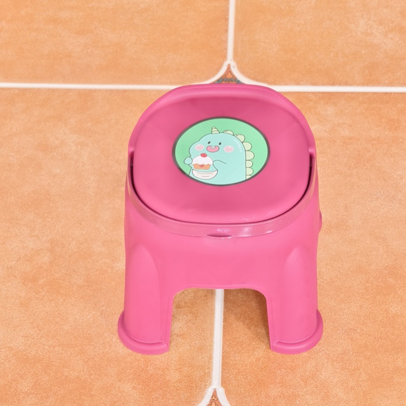 Wholesale Household Small Stools, Plastic Square Stools, Baby Low Stools, Shoe-Changing Stools, Cartoon Children's Portable Thickened Plastic Stools