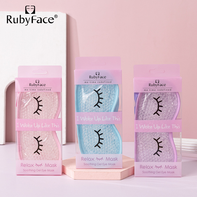 RUBYFACE в наличии, холодная и горячая ледяная маска для глаз, ПВХ гелевая маска для красоты, маска для сна