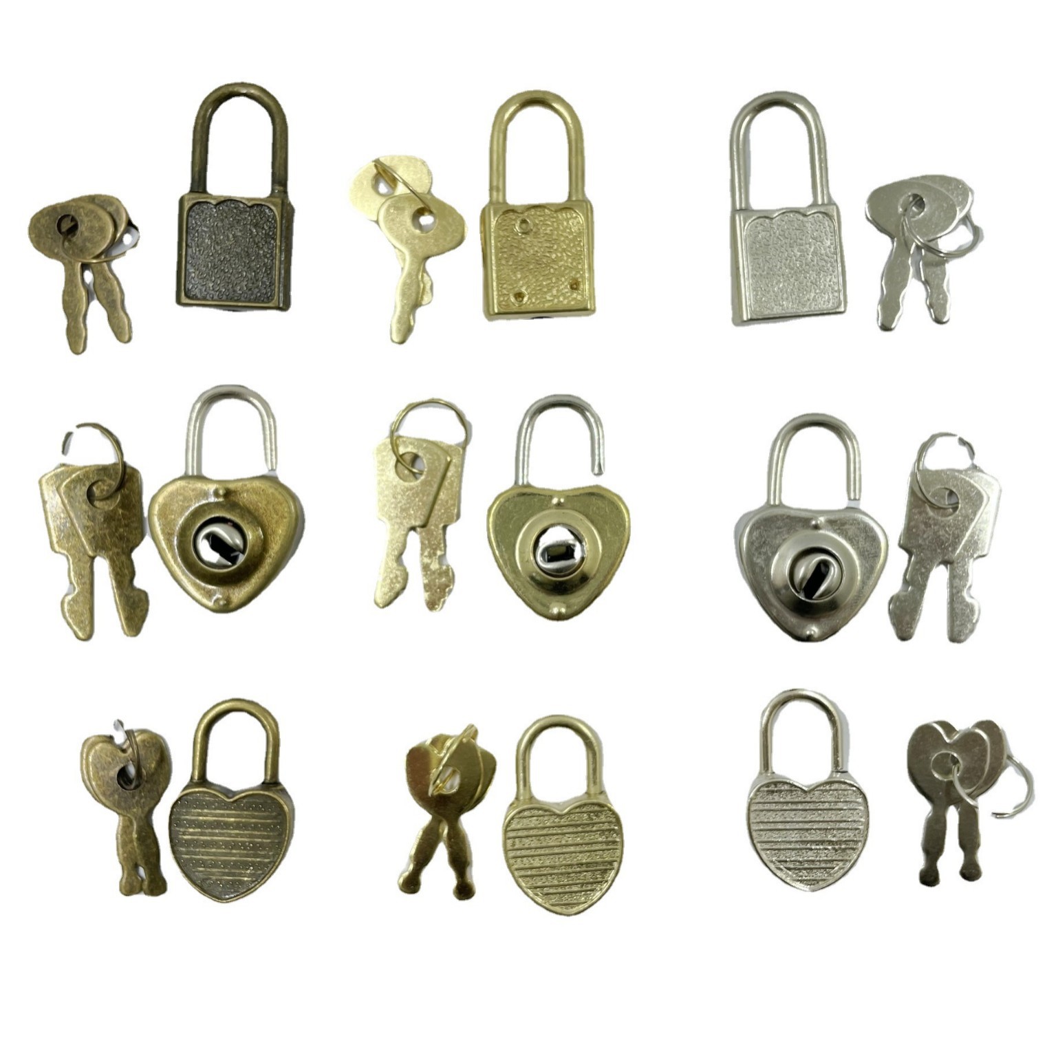 SOURCE supply metal stationery lock love lock alloy square lock gift box padlock notebook small lock quality assurance