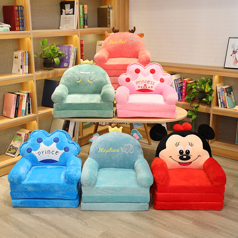 Cushion Kidsren's Lazy Small Sofa Can Lie down and Lie on the Ground Thickeneded Tatami Pouf Single Bedroom Cute Mini