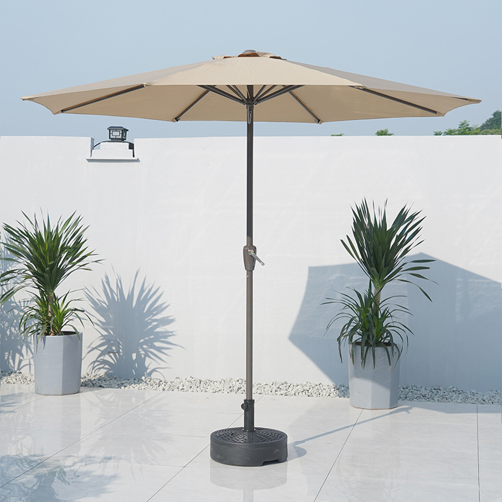 Outdoor Sunshade Umbrella Garden Umbrella Sun Umbrella Camping Stall Umbrella Garden Sun Protection Mid-pillar Umbrella Hand-cranked Leisure Beach Umbrella