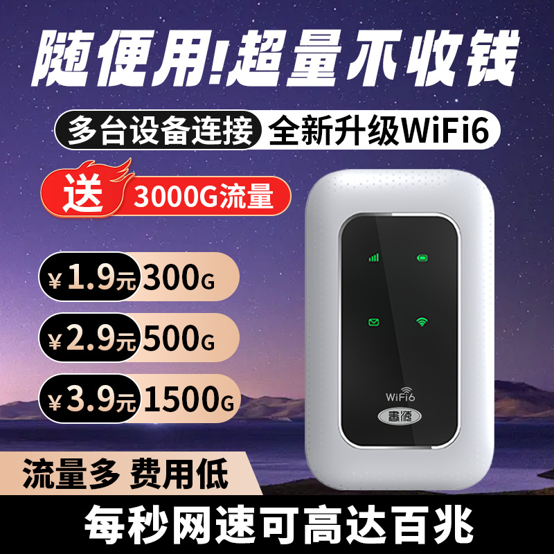 Portable portable wifi6 outdoor mobile phone live broadcast artifact wireless network portable wifi unlimited traffic dormitory