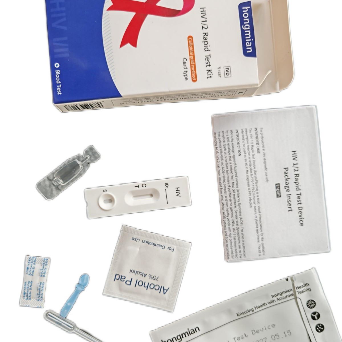 Foreign Trade Specializes in Disposable Hiv Test Paper Hiv Test Cassette English Packaging Test Card Test Paper