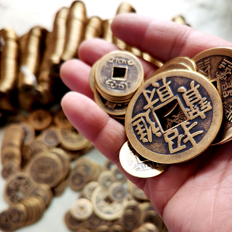 Spot multi-size real copper antique copper money encyclopedia five Emperor money fortune into treasure in Taiping Tongbao copper coin wholesale