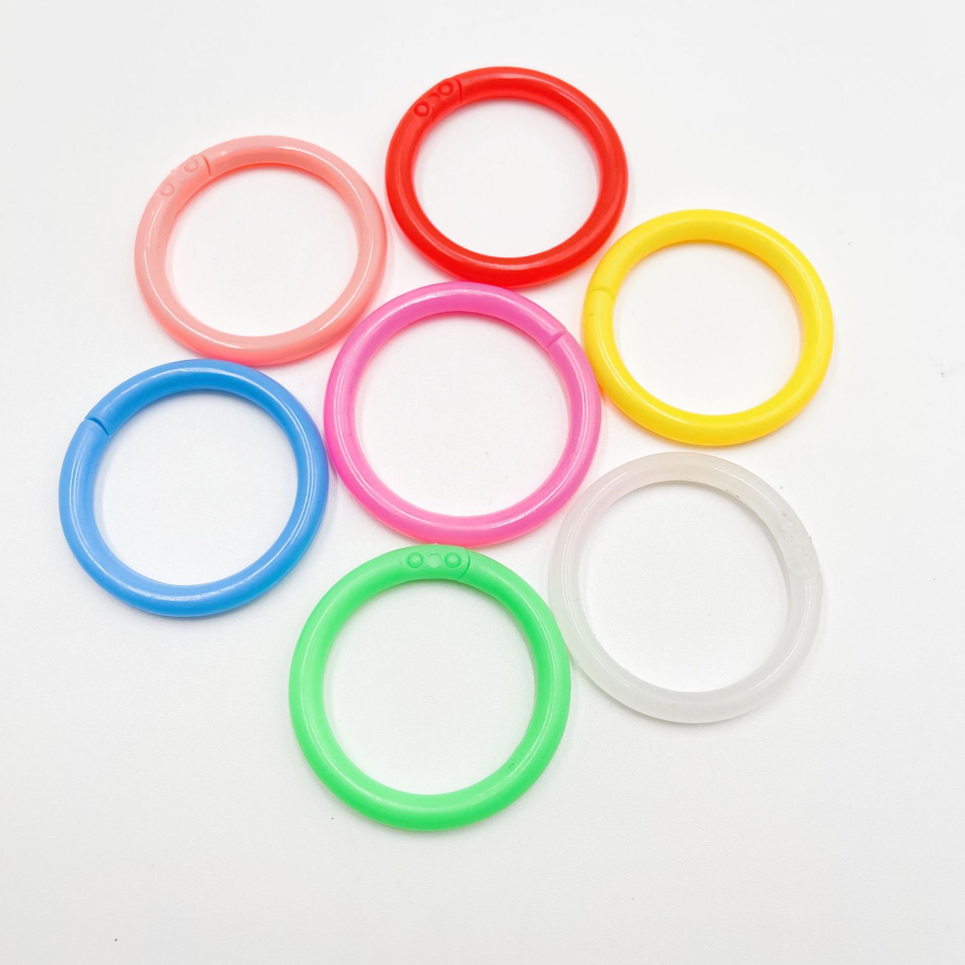 Поставки открытых колец, пластиковые кольца для связывания, цветные кольца для книг