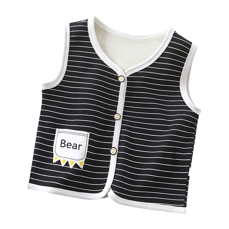 Winter New Baby Velvet Vest Children's Vest Thickened Autumn and Winter Baby Warm Cardigan Vest Dropshipping