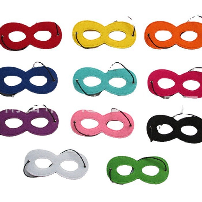 Маска для детей на Хэллоуин, одноцветная, фетровая, праздничная маска для глаз