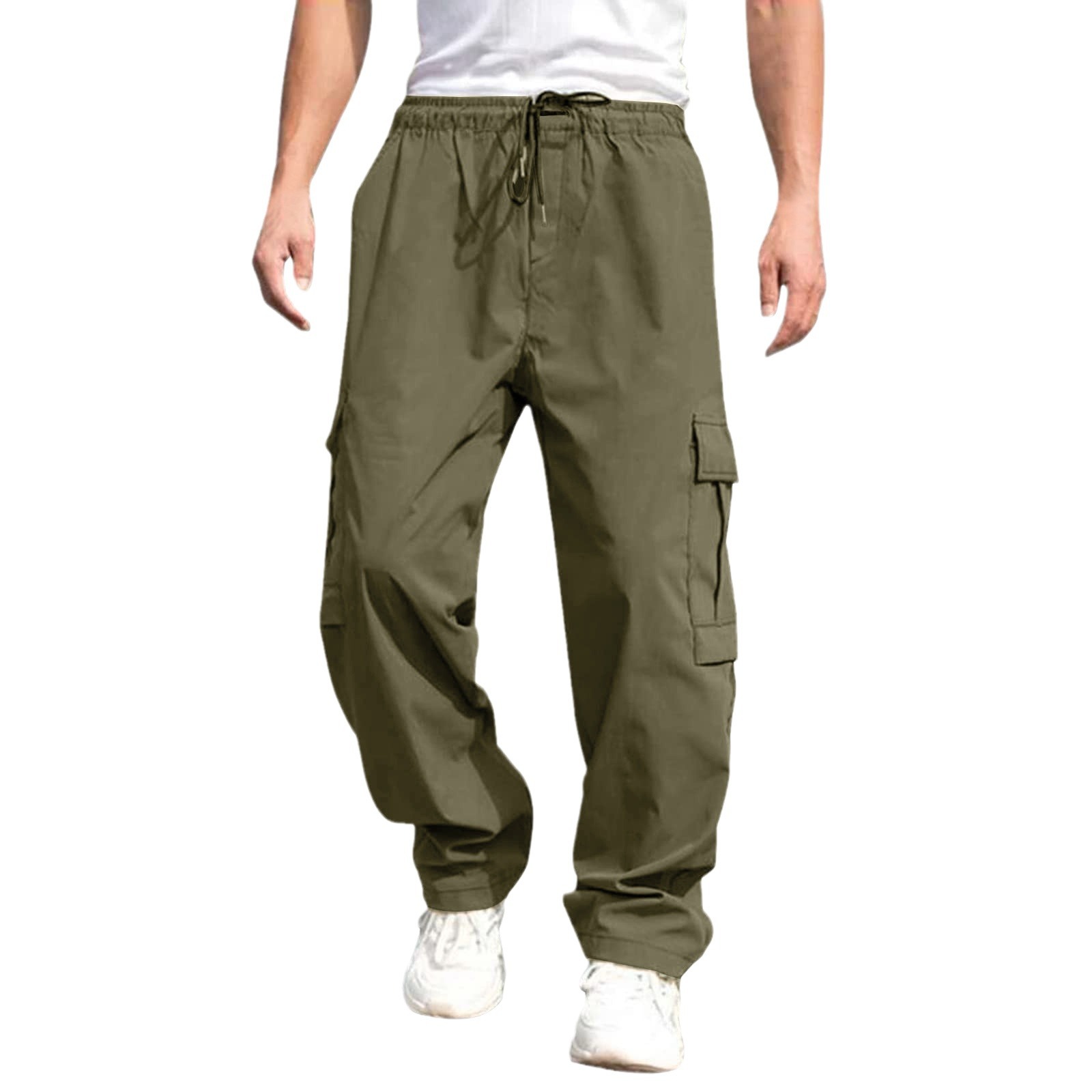 2023 Amazon New Summer Youth Casual Pants European and American Men's Loose Straight Casual Pants for Men