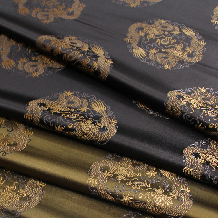 Chinese Style Tang Suit Children's Coat Dragon Robe Mongolian Robe Stage Decoration Handmade Jacquard Brocade Silk Fabric