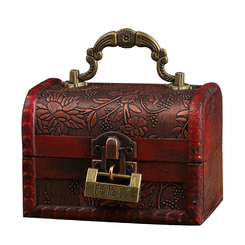 Vintage play jewelry storage box old portable jewelry jewelry box high-end handmade wedding candy gift box wholesale