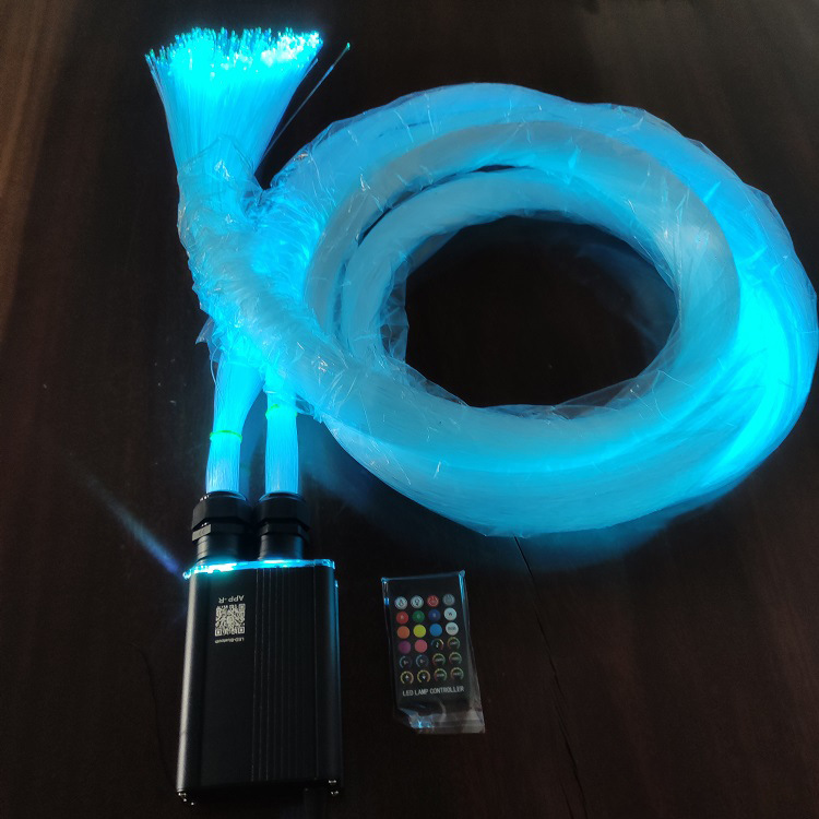 RF remote control star sky top light source PMMA fiber light with flashing light source machine crystal light emitter