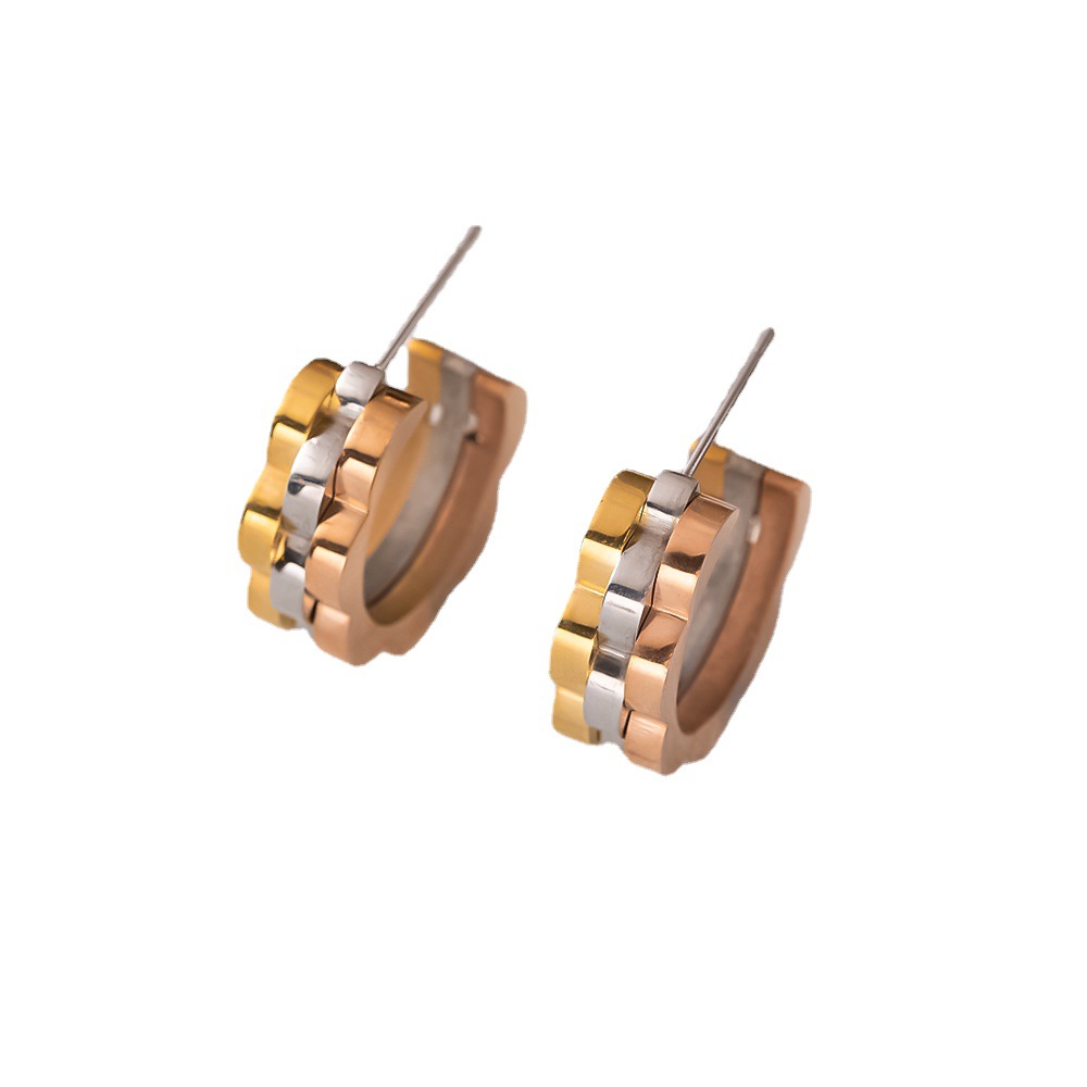 Cross-border wholesale necklace earrings jewelry suit 2023 new high titanium steel earrings women's jewelry suit wholesale