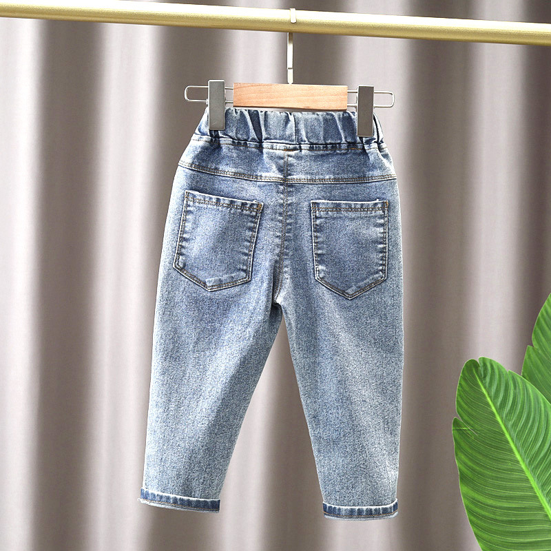 Girls Jeans Spring and Autum 2025 New Kidsren's Autum Casual Pants Little Girls Baby Pants Autum Outer Wear