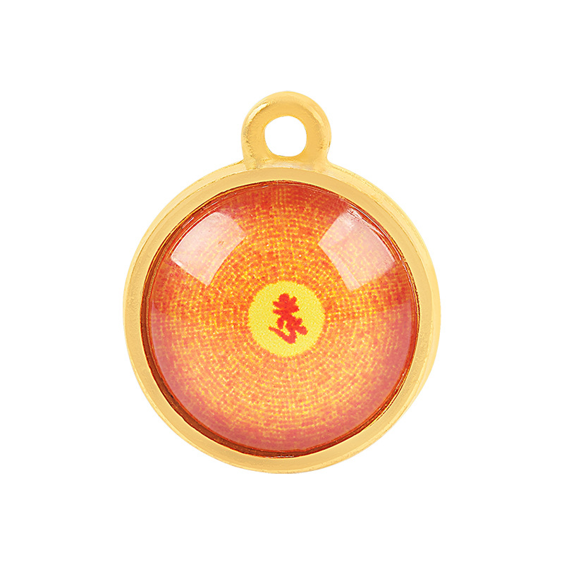 Small perfect shurangama mantra Lianhua ancient gold accessories golden perforated beads loose beads diyy mobile phone accessories