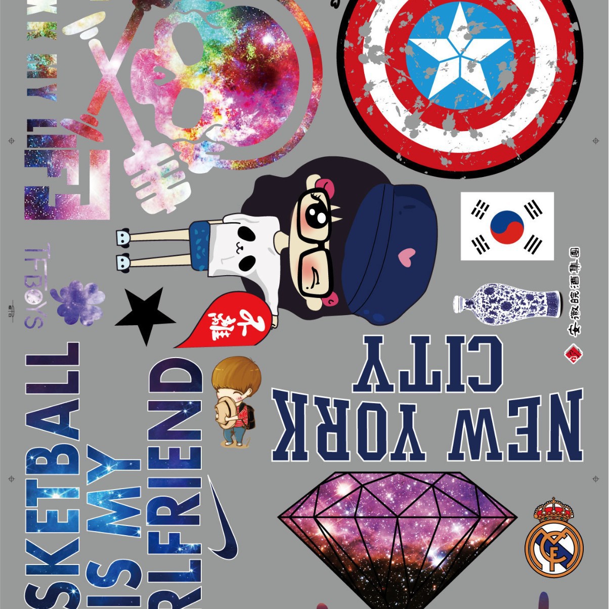 Clothing Heat Transfer Pet Film Clothing Accessories Heat Transfer Cartoon Patterns Wholesale Printing Heat Transfer Wholesale