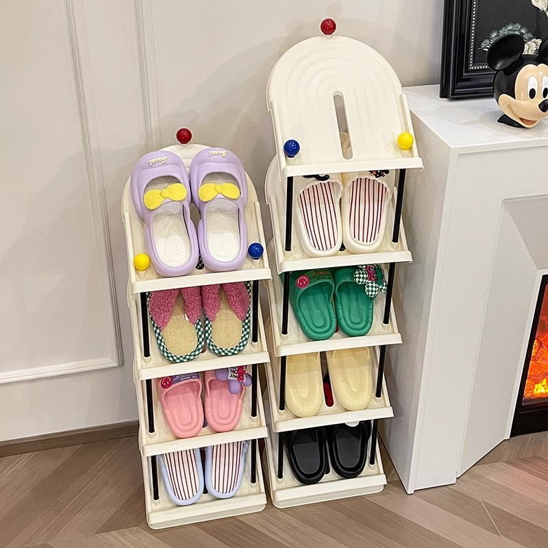 Multi-Layer Shoe Rack Entrance Door Household Simple Small Shoe Cabinet Indoor Bathroom 2024 New Slipper Storage Rack