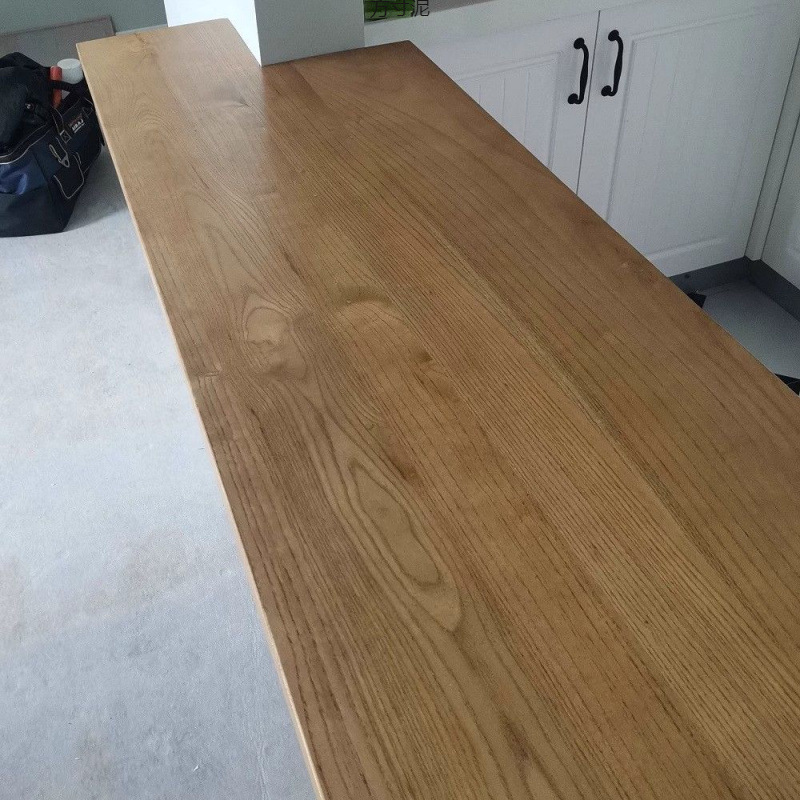 Solid board pine old elm bar board log bay window board pedal desk dining table panel shaped board wholesale
