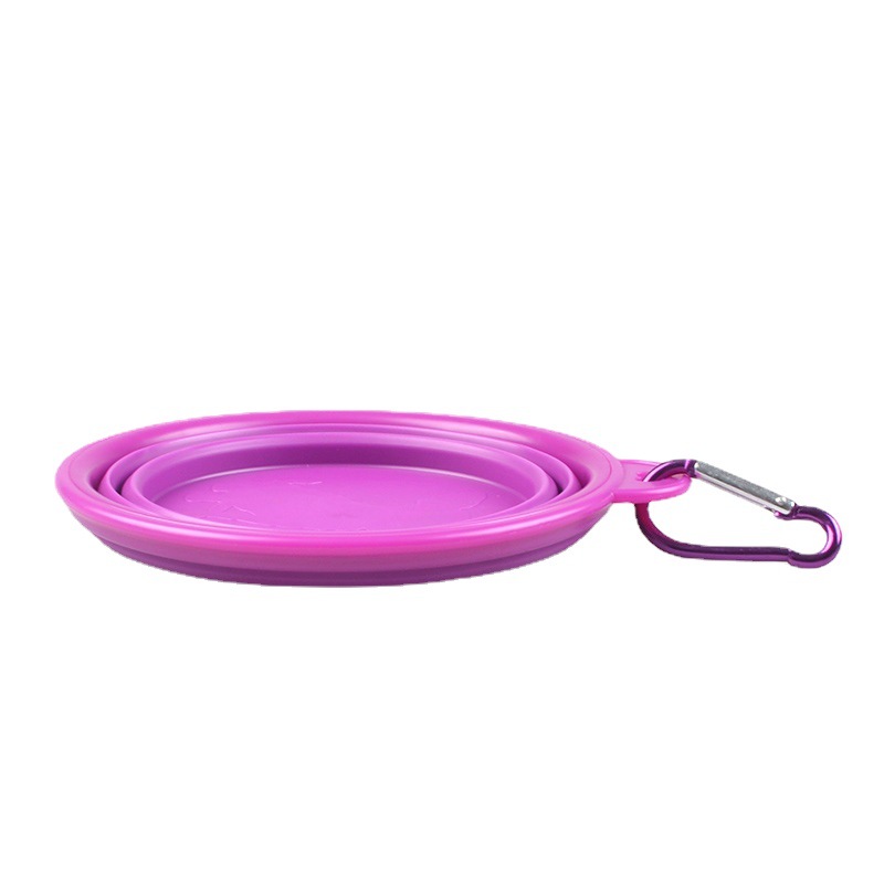 Factory Dog Bowl wholesale pet silicone folding Bowl outdoor hanging cat bowl portable plastic dog bowl food bowl