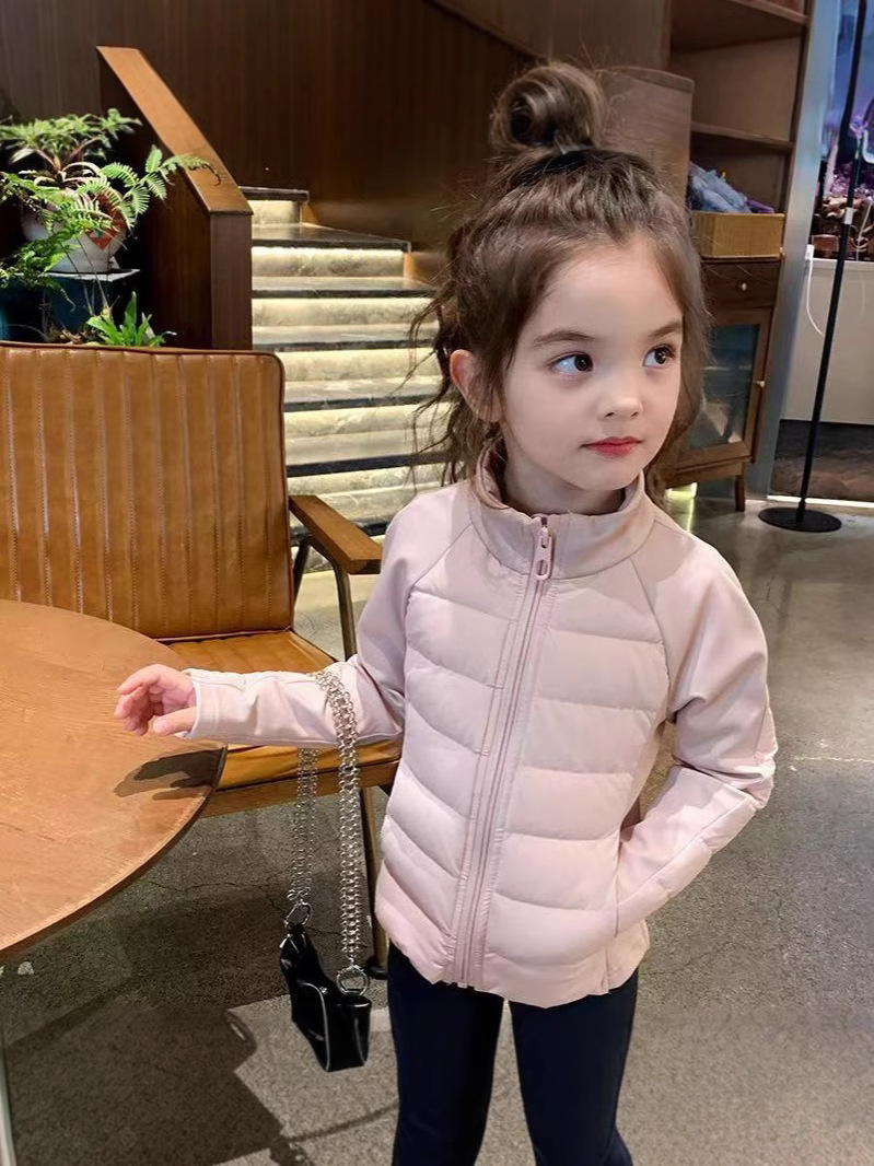 Girls' Light Down Cotton-padded Coat Winter 2024 New Children's Short Slim-fit Coat Girls' Liner Top Trendy