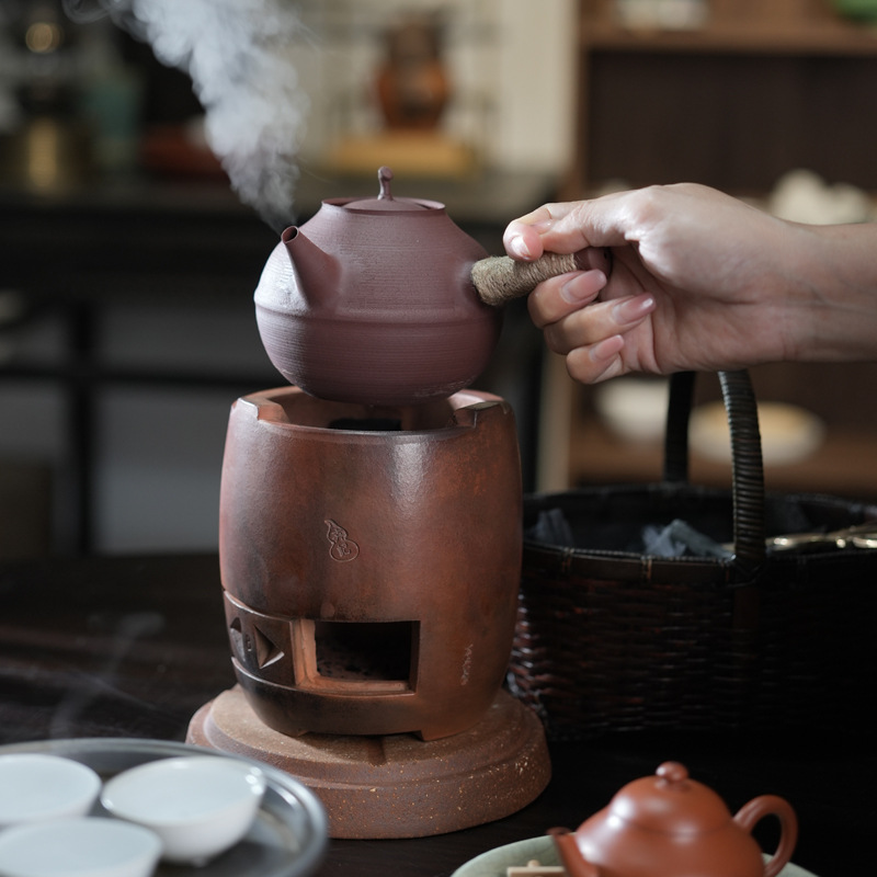 Chaozhou Secondary Charcoal Stove, Fully Handmade Red Clay Charcoal Stove, Vintage Style Stove, Gongfu Tea Charcoal Stove, Wholesale Orders Please Message Privately