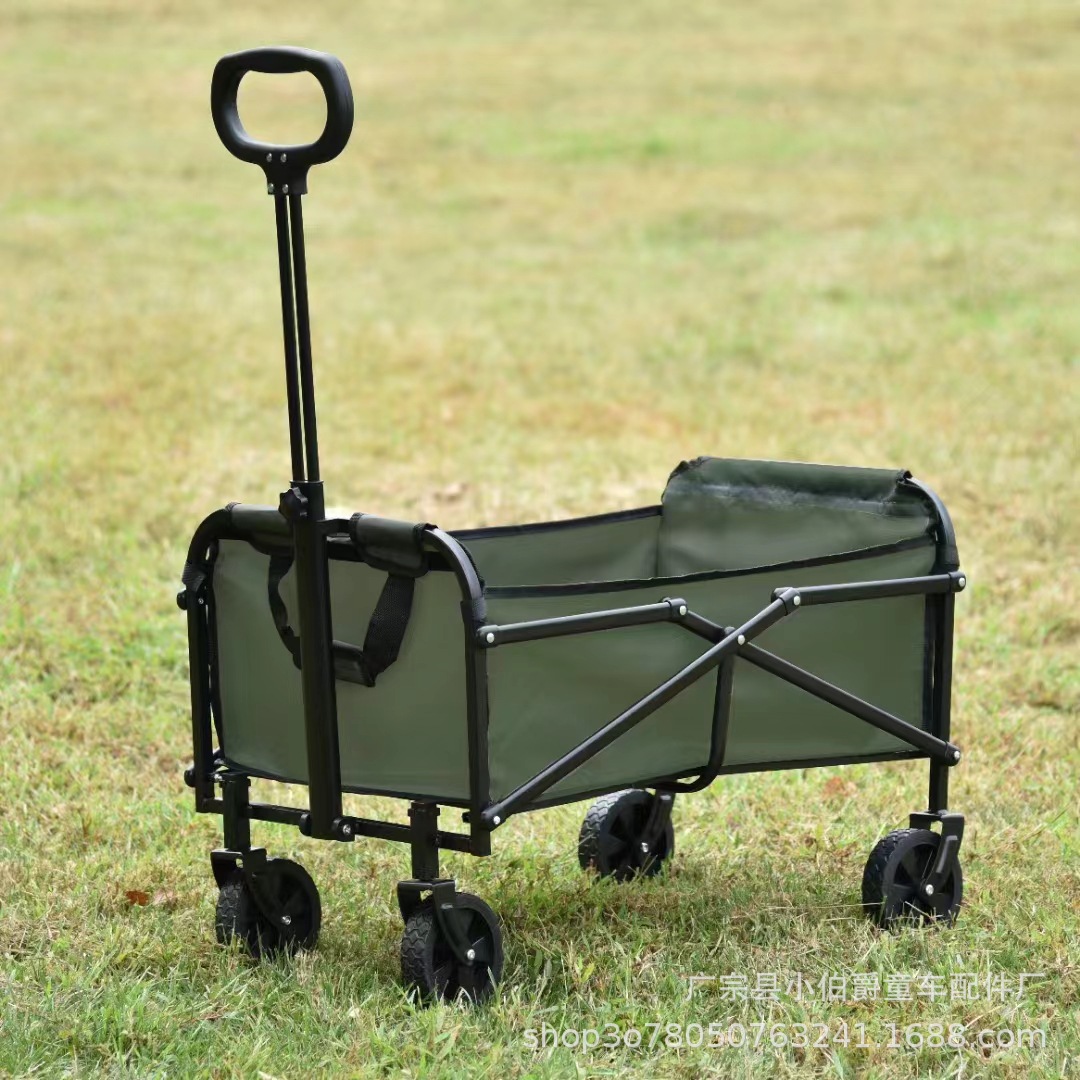 Children's Outdoor Camper Single-Pole Stroller Can Pull Express Delivery and Luggage Barbecue Foldableing Stroller Wholesale
