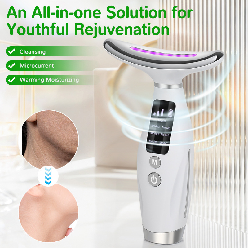 Cross-Border Neck Beauty Instrument, Neck Beauty Instrument, Neck Wrinkle Instrument, Microcurrent Neck and Face Dual-Purpose Nasolabial Fold and Neck Wrinkle Massage Instrument