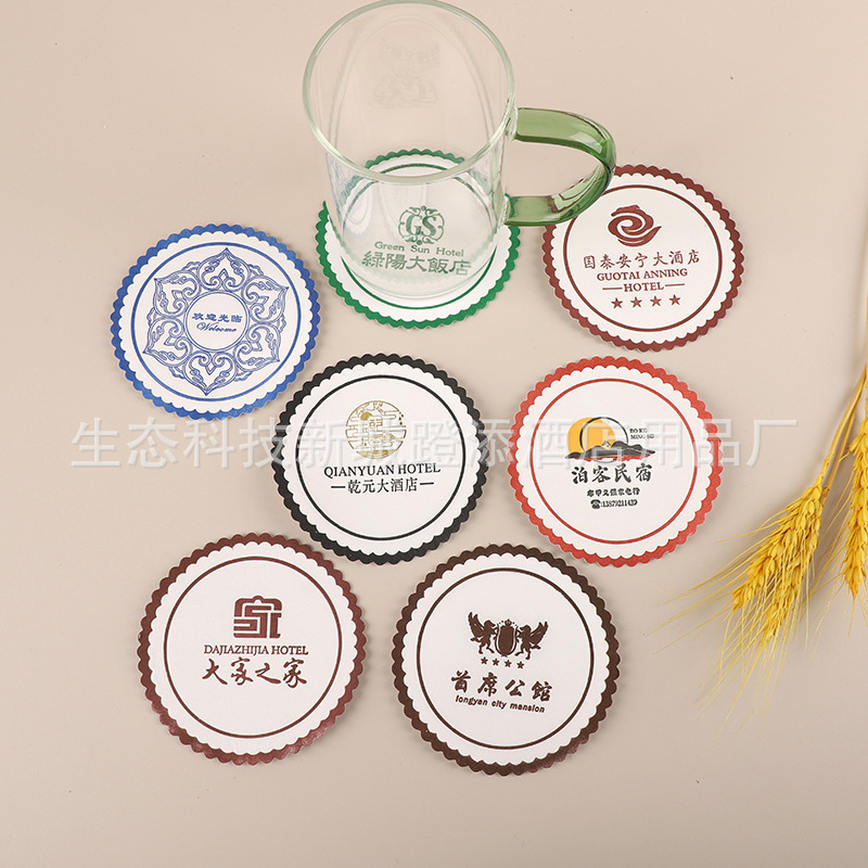 Одноразовая бумажная подставка, абсорбирующая подставка, печатная реклама, круглые подставки, поставка от производителя