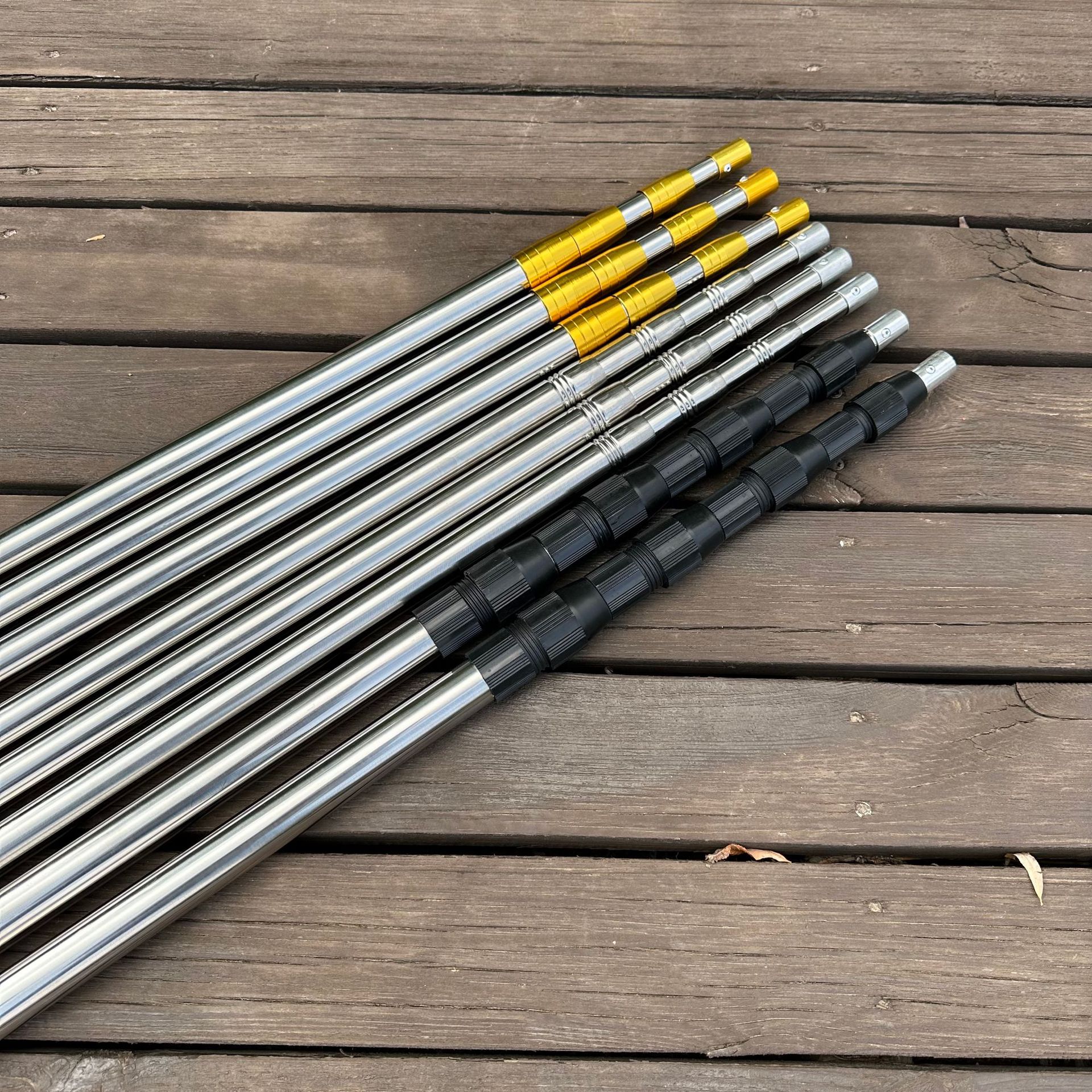 Stainless steel net-copying rod high-altitude fruit-picking rod net-copying rod sophora flower toon rod fishing fishing net-copying rod telescopic rod