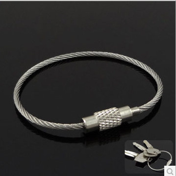 Spot Multi-Size Stainless Steel Wire Ring Wire Rope Key Chain Key Quick Hanging Ring Wire Chain Key Chain