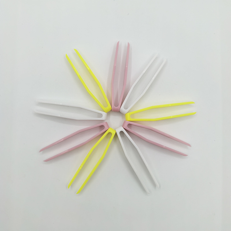 Пинцет для накладных ресниц Y-образный, двойные наклейки для век, пинцет с нескользящей маской, пластиковый клип для красоты, клип для контактных линз