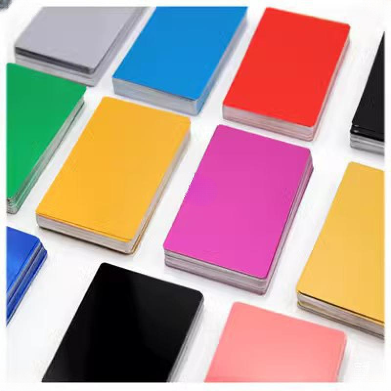 Алюминиевая пластина тонкий лазерный корпус лазерная маркировка гравировка затемняющая карточка алюминиевый сплав визитная карточка тестовая металлическая табличка пустая