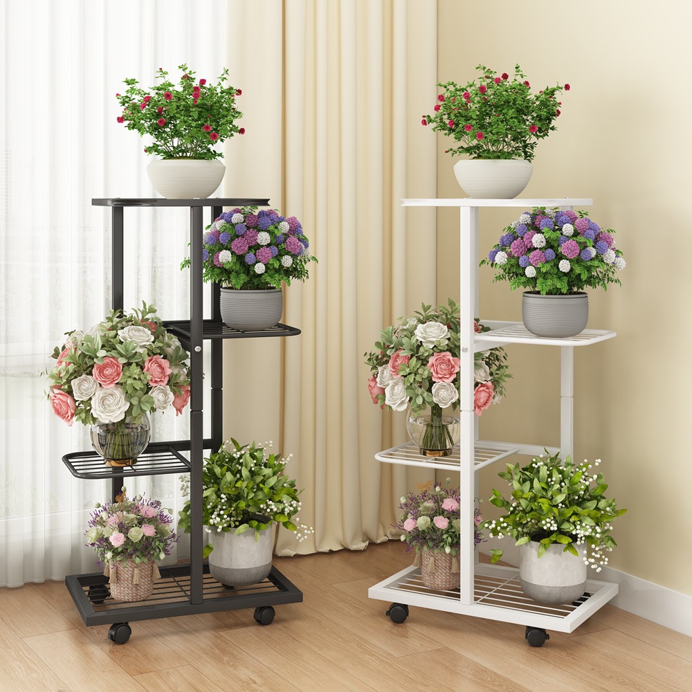 Multi-layer Wrought Iron Flower Rack Storage Rack Living Room Floor-standing Indoor Green Pot Balcony Flower Pot Plant Placement Flower Pot Rack