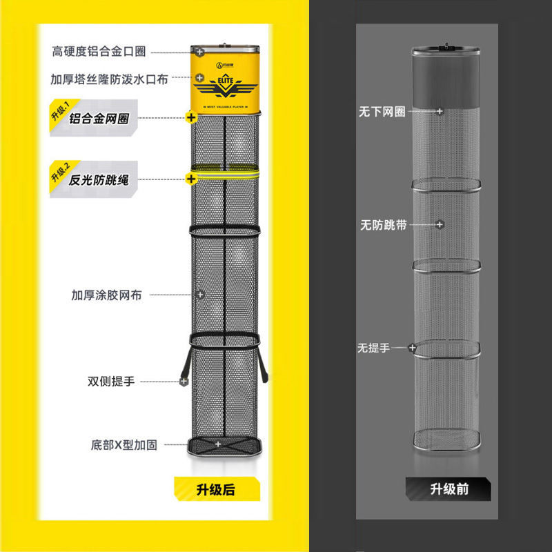 Thickened glue square a batch of fish protection net wild fishing competitive square anti-hanging quick-drying fishing protection fishing net pocket