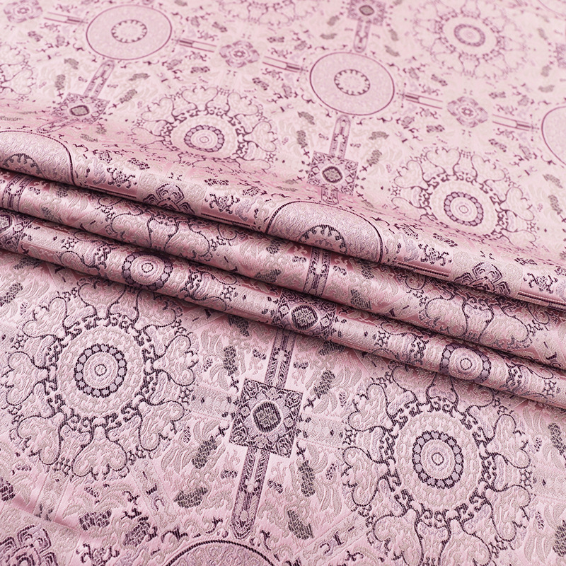 "FS038 Bada Algae Well Pattern" Imitation Song Brocade Jacquard Fabric for Vest Jacket National Style Clothing Fabric