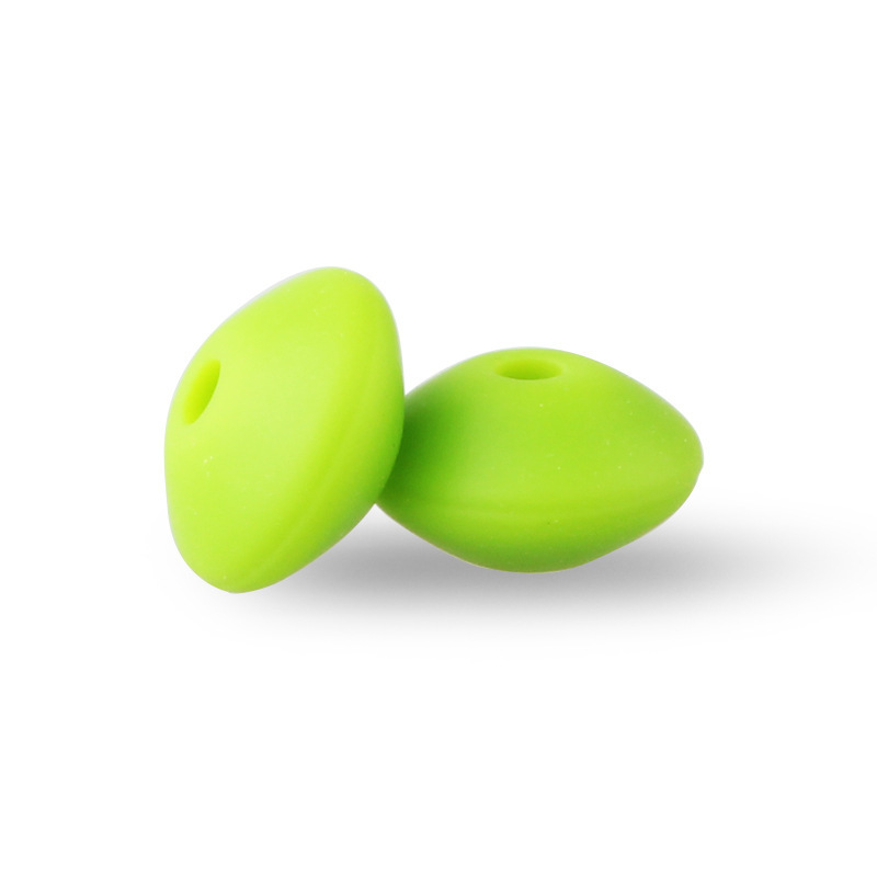 12mm Silicone Flat Beads Abacus Beads DIY Bracelet Jewelry Accessories Baby Teething Teether Stick