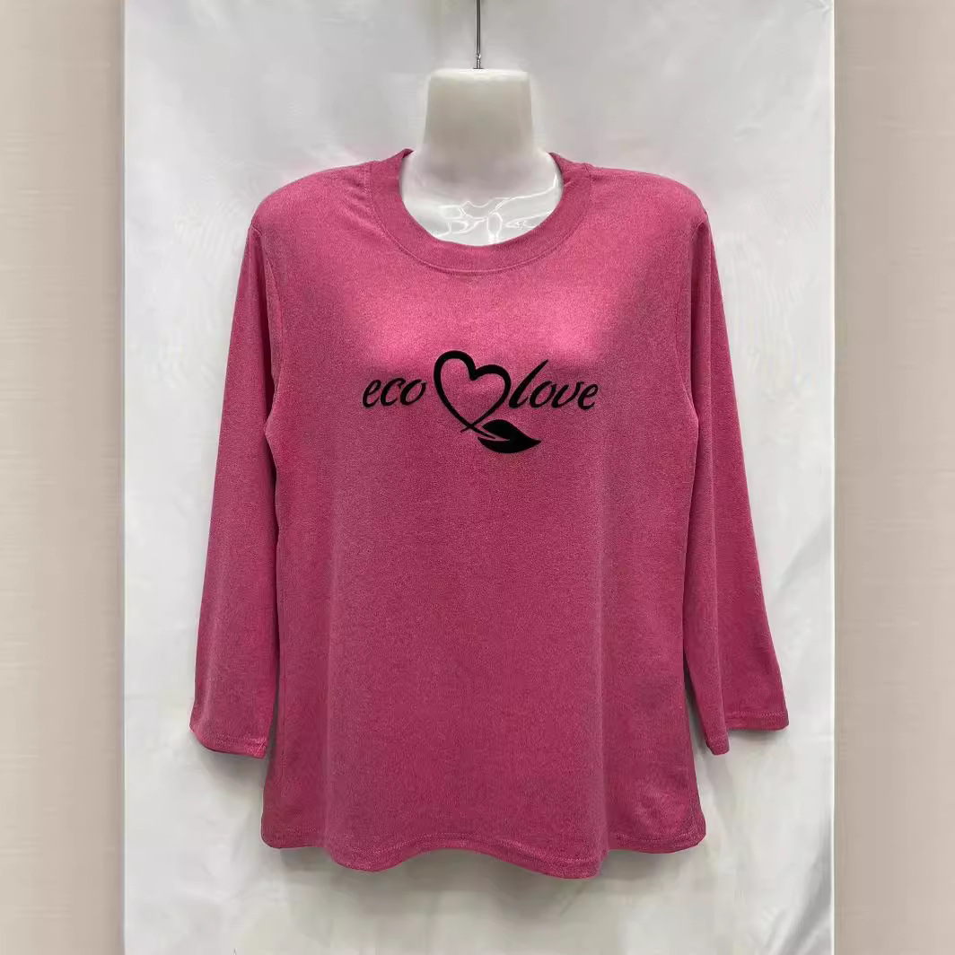 2025 Autumn Collection for Middle-Aged and Elderly Women: Plus Size Double-Sided German Velvet Long-Sleeve T-Shirt, Mom's Autumn Base Layer Top